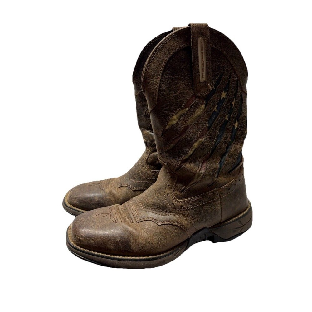 SHYANNE WOMEN'S XERO GRAVITY LITE FLAG WESTERN PERFORMANCE BOOTS Brown Size 9M